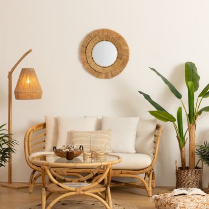 Atmosphera - Настенное зеркало ALBA диам. 57 см из рафии