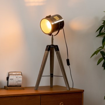 Atmosphera - Настільна лампа EBOR 1xE14/25W/230V сосна/латунь
