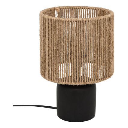 Atmosphera - Настільна лампа KOBY 1xE14/40W/230V коноплі/чорний