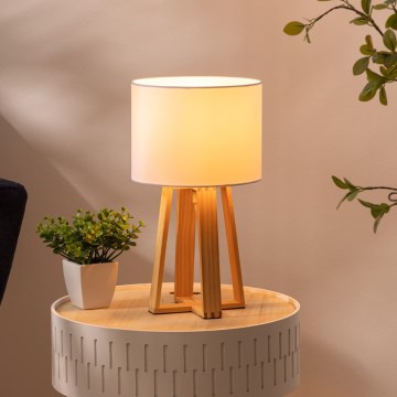 Atmosphera - Настільна лампа MOLU 1xE27/25W/230V сосна/білий