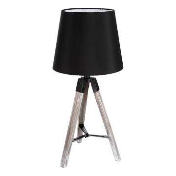 Atmosphera - Настільна лампа RUNO 1xE27/25W/230V дерево/чорний