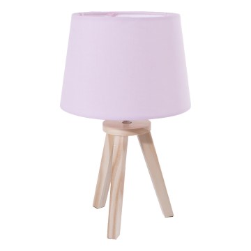 Atmosphera - Настільна лампа TRIPOD 1xE14/40W/230V сосна/рожева
