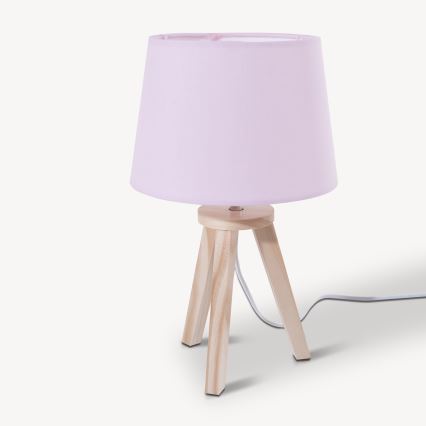Atmosphera - Настільна лампа TRIPOD 1xE14/40W/230V сосна/рожева