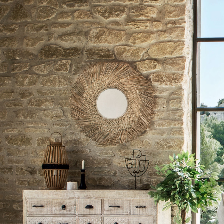 Atmosphera - Настінне дзеркало AEL діаметр 80 см очерет