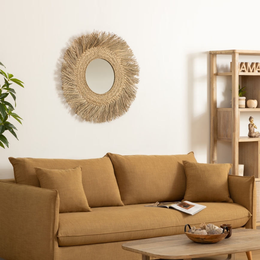 Atmosphera - Настінне дзеркало AEL діаметр 80 см очерет