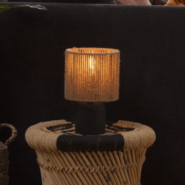 Atmosphera - Настольная лампа KOBY 1xE14/40W/230V конопля/черный