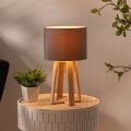 Atmosphera - Настольная лампа MOLU 1xE27/25W/230V сосна/серый