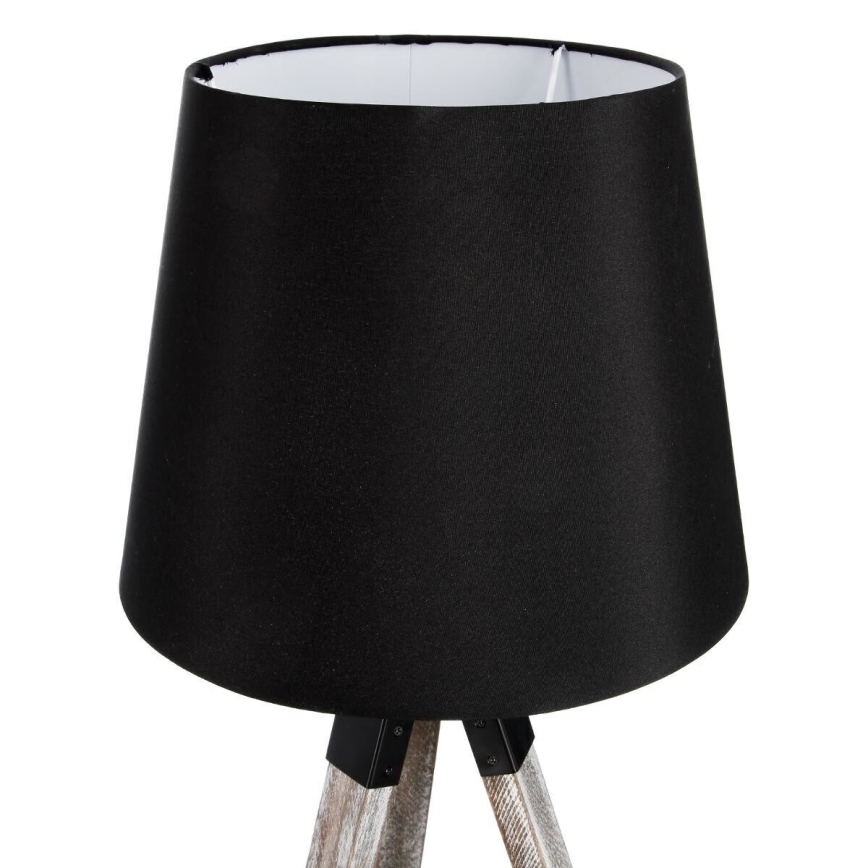 Atmosphera - Настольная лампа RUNO 1xE27/25W/230V дерево/черный