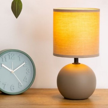 Atmosphera - Настольная лампа TIMÉO 1xE14/60W/230V серо-коричневый/кремовый