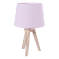 Atmosphera - Настольная лампа TRIPOD 1xE14/40W/230V сосна/розовая