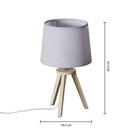 Atmosphera - Настольная лампа TRIPOD 1xE14/40W/230V сосна/серая
