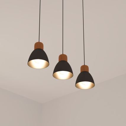 Atmosphera - Підвісна люстра DESY 1xE27/40W/230V сосна