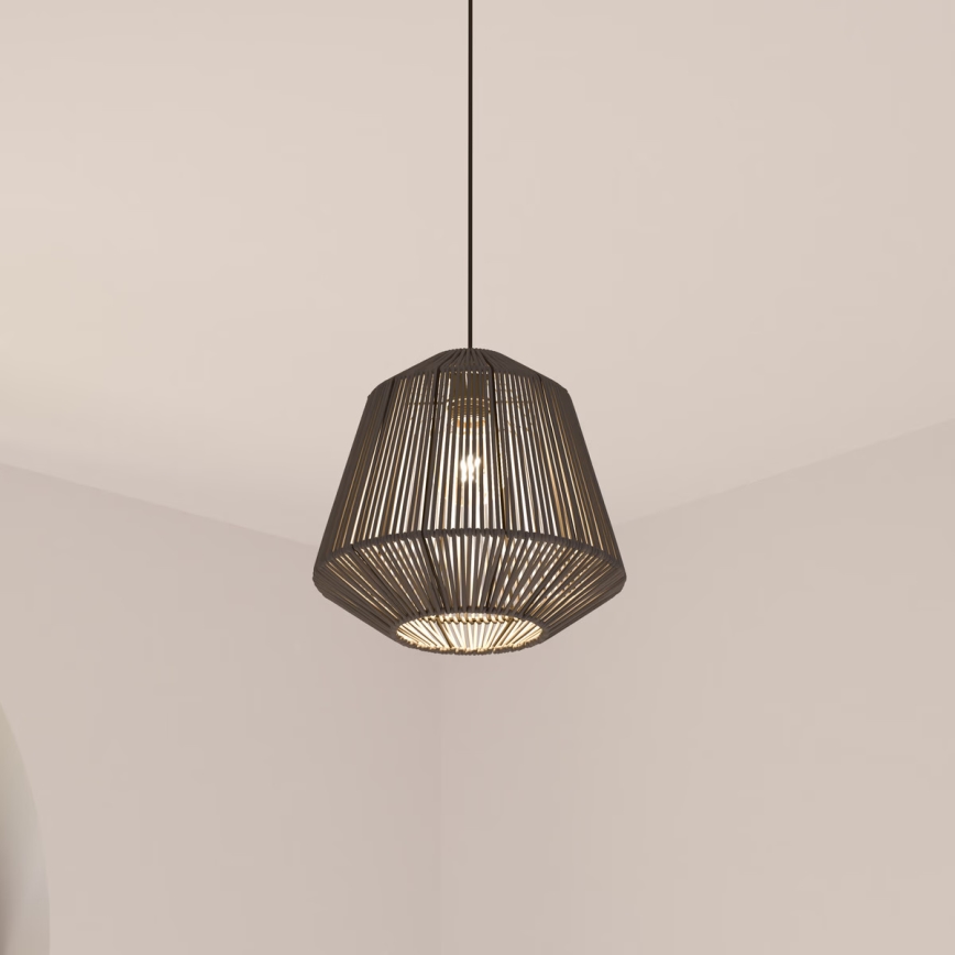 Atmosphera - Підвісна люстра JILY 1xE27/40W/230V джут чорний
