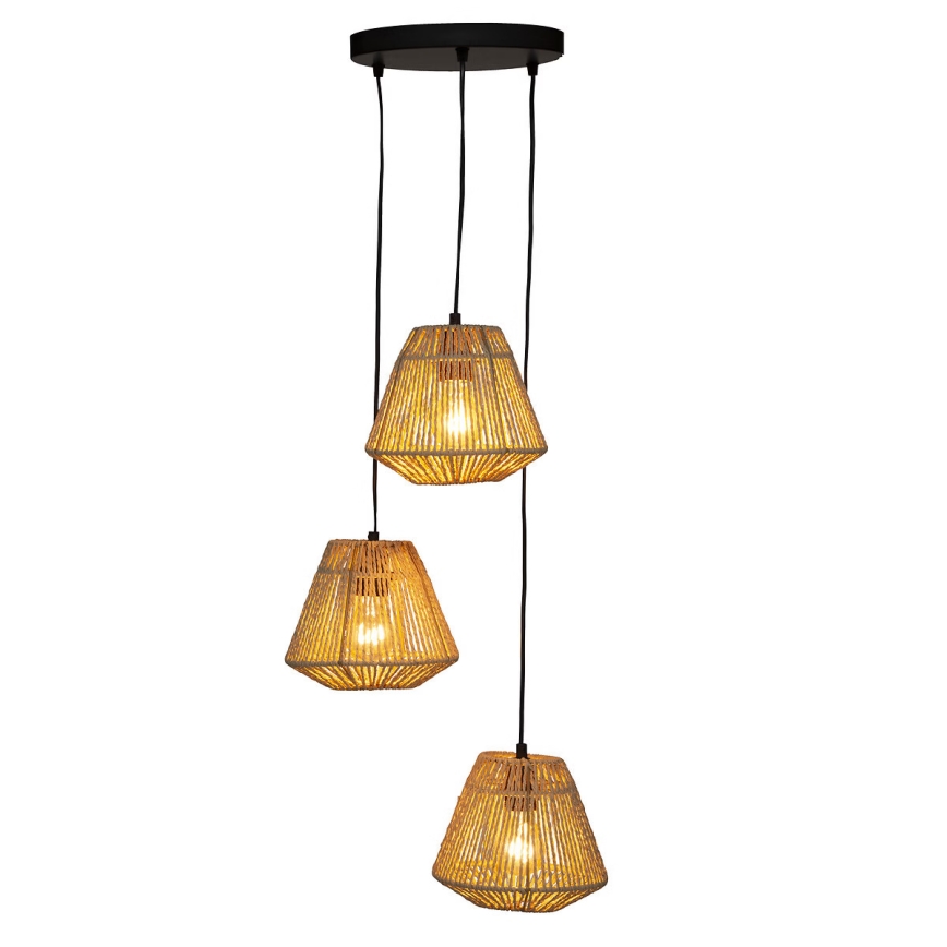 Atmosphera - Підвісна люстра JILY 3xE27/40W/230V джут