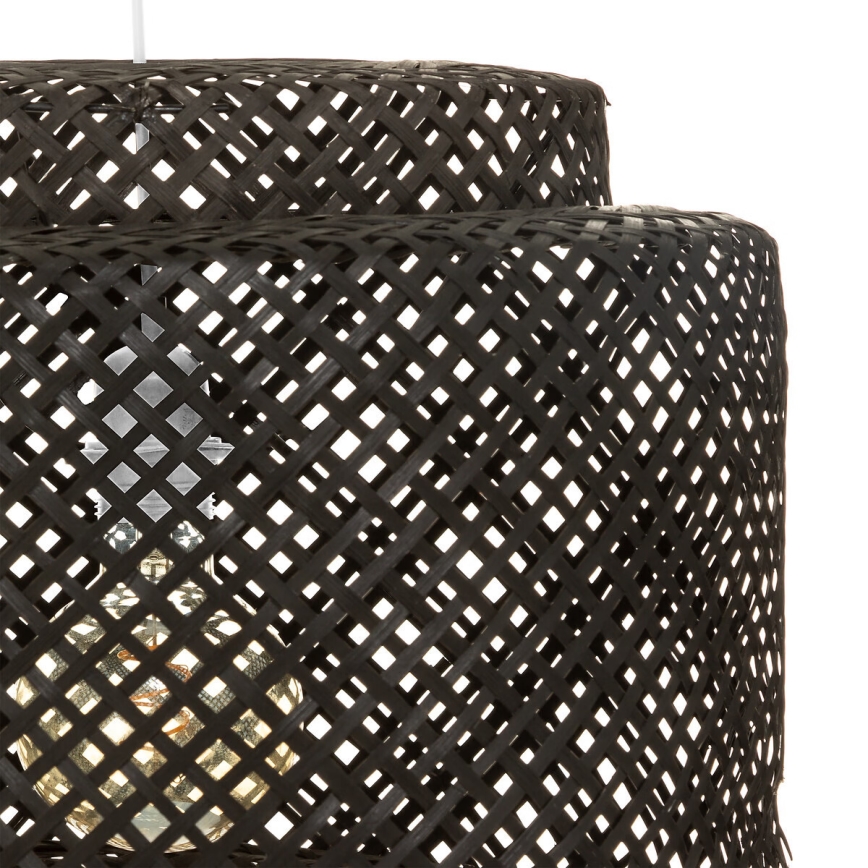 Atmosphera - Підвісна люстра LIBY 1xE27/40W/230V бамбук/чорний