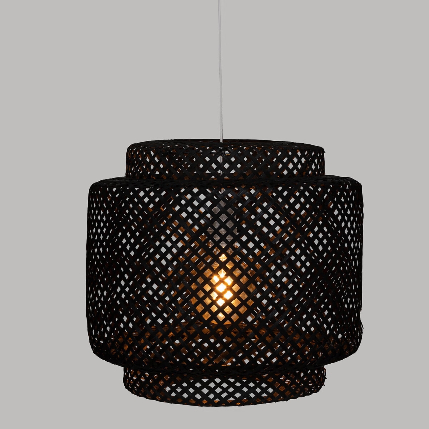 Atmosphera - Підвісна люстра LIBY 1xE27/40W/230V бамбук/чорний