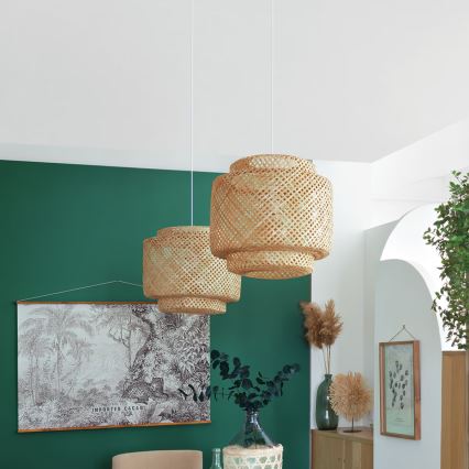 Atmosphera - Підвісна люстра LIBY 1xE27/40W/230V бамбук