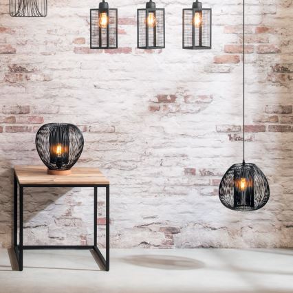 Atmosphera - Підвісна люстра NODA 1xE27/40W/230V чорний