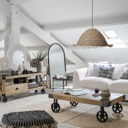 Atmosphera - Підвісна люстра SEA VIEW 1xE27/40W/230V очерет