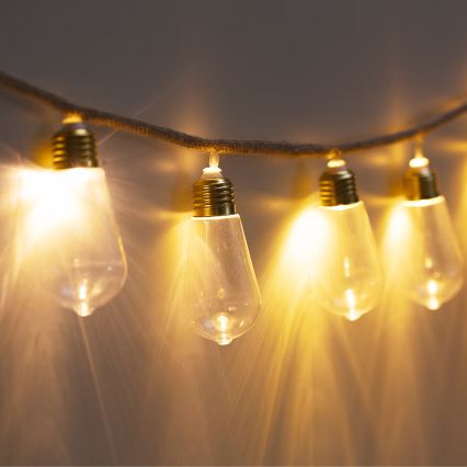 Atmosphera - Светодиодная декоративная гирлянда GARLAND 10xLED/2xAA 1,65 м теплый белый