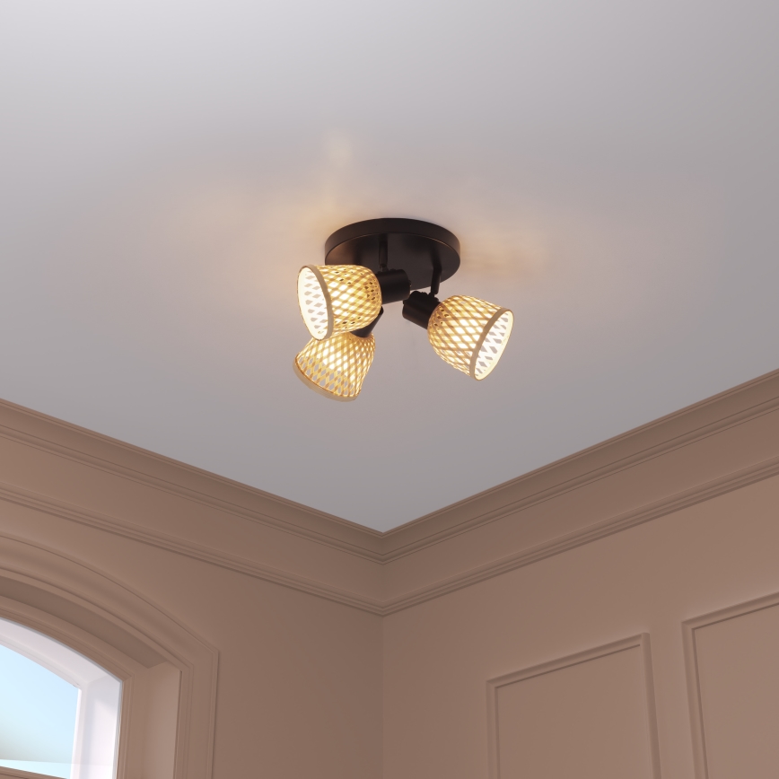 Atmosphera - Точковий світильник LIO 3xE27/25W/230V бамбук