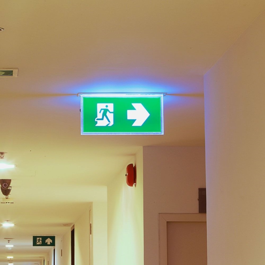 Аварійний LED світильник EMERGENCY EXIT SAMSUNG CHIP LED/2W/230V 6000K