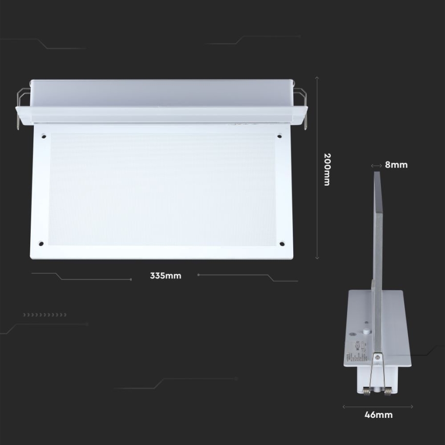Аварійний LED світильник EMERGENCY EXIT SAMSUNG CHIP LED/2W/230V 6000K