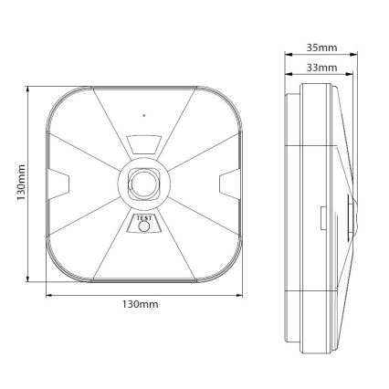 Аварійний LED-світильник GATRION LED/1W/230V 6000K 1500 mAh IP54 білий