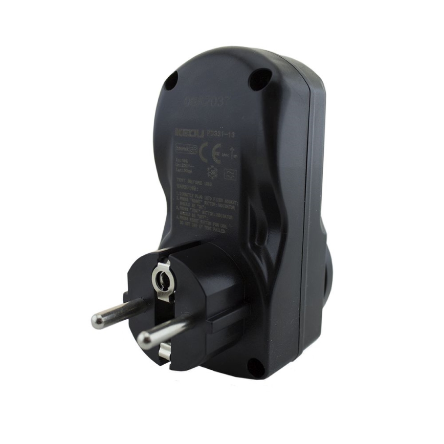 Автоматический выключатель тока в розетке FK-PRCD-2 16A 230V + розетка с предохранителем IP54