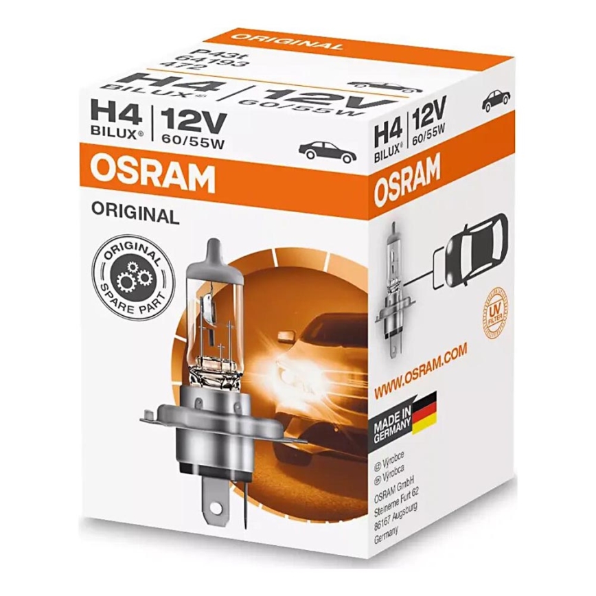 Автомобільна лампа H4 P43t/60/55W/12V - Osram
