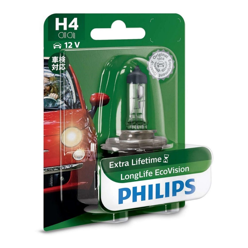 Автомобільна лампа Philips ECO VISION 12342LLECOB1 H4 P43t-38/55W/12V