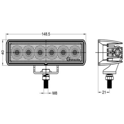 Автомобільна LED фара OSRAM LED/24W/10-30V IP68 5700K