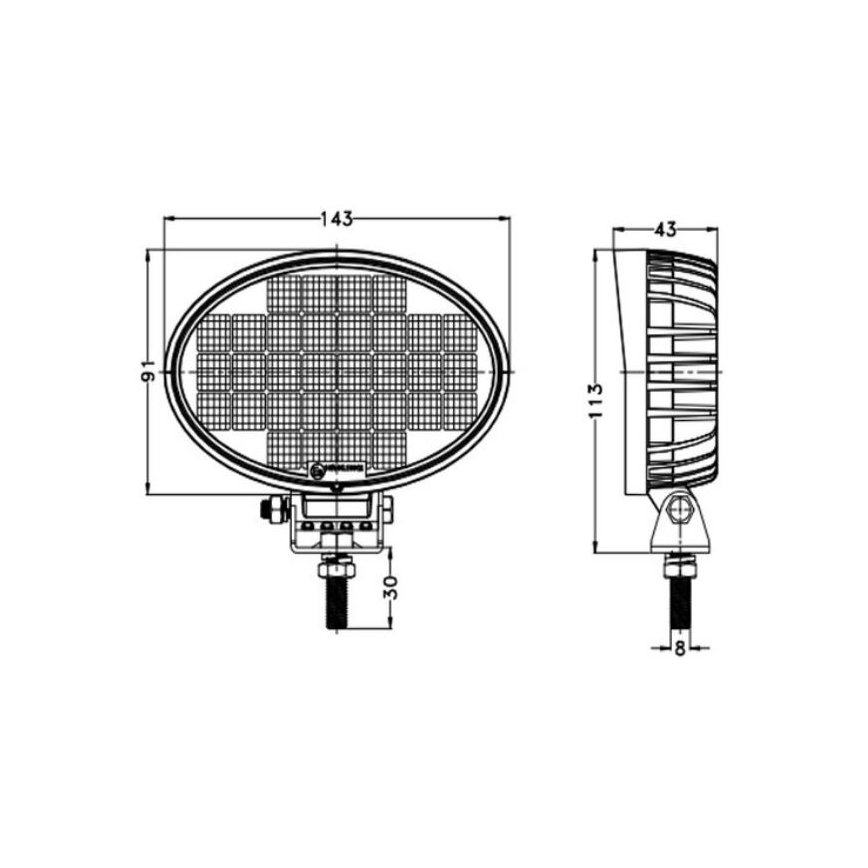 Автомобільна LED фара OSRAM LED/32W/10-30V IP68 5700K