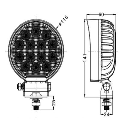 Автомобільна LED фара OSRAM LED/56W/10-30V IP68 5700K