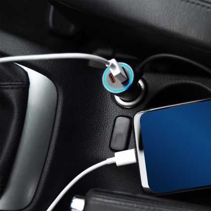 Автомобильное зарядное устройство Power Delivery 20W 12-24V/3A USB/C черный