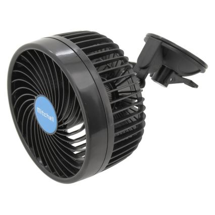 Автомобильный вентилятор с присоской 9W/12V черный