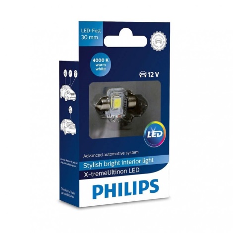 Автомобільна LED лампочка Philips X-TREME ULTINON 129404000KX1 LED C5W/12V 4000K