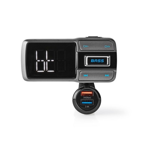 Автомобільний FM-трансмітер Bluetooth/3A/2,4A керування голосом