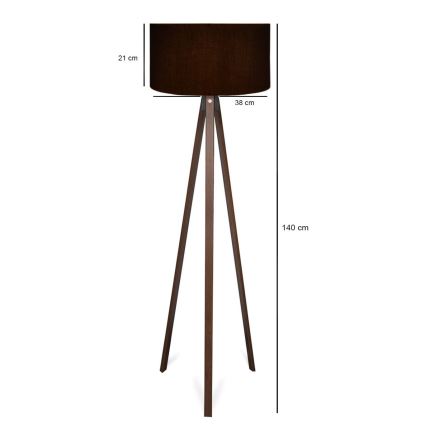 AYD Floor Lamp 1xE27/40W/230V Black/Brown