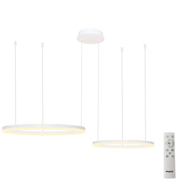 Azzardo AZ4977 - LED регульована люстра на тросі HALO LED/90W/230V біла + дистанційне керування