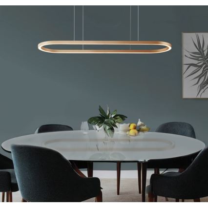 Azzardo AZ5058 - Светодиодная подвесная люстра с регулированием яркости ELENA LED/60W/230V 150 см золотистый