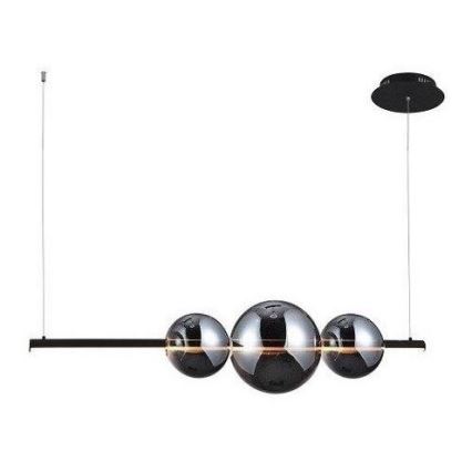 Azzardo - Запасний плафон для люстри SANDRA чорний/хромовий - великий діаметр 22 см