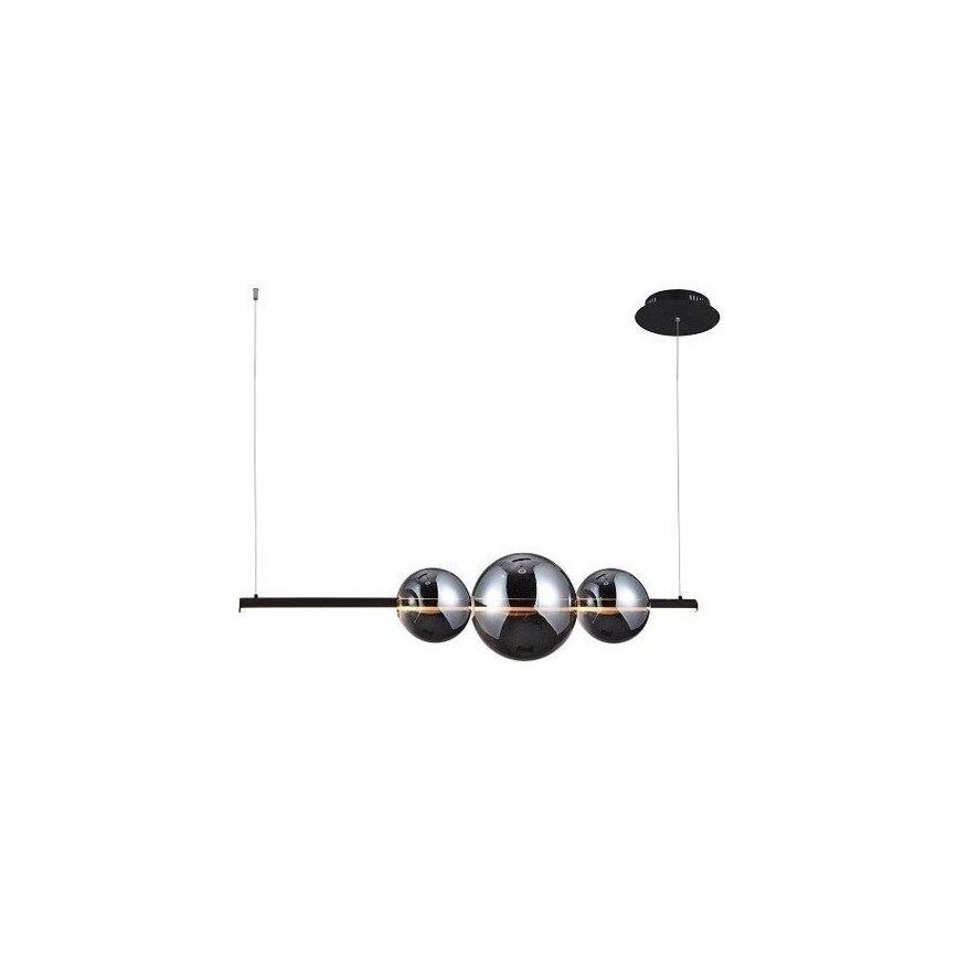 Azzardo - Запасной плафон для люстры SANDRA черный/хром - маленький диаметр 15 см