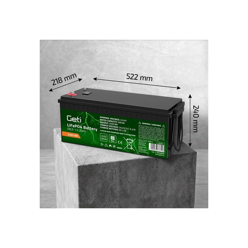 Акумулятор LiFePO4 12,8V/200Ah