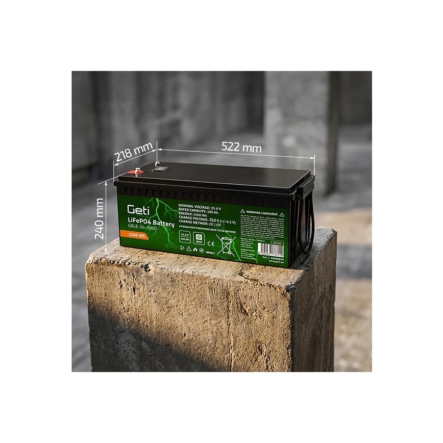 Акумулятор LiFePO4 25,6V/100Ah