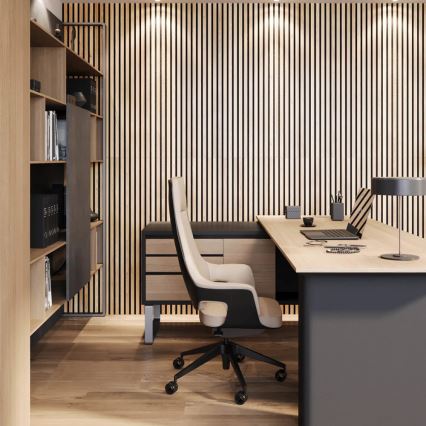 Акустическая облицовочная панель VASALUND 240×52 см, дуб