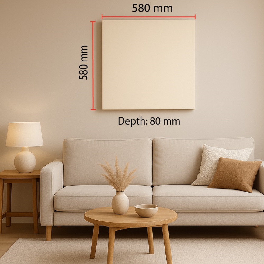 Акустическая панель SILENCE 58x58 см кремовый