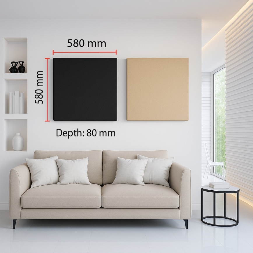 Акустична панель SILENCE 58x58 см бежевий