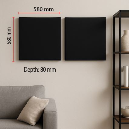 Акустична панель SILENCE 58x58 см антрацит