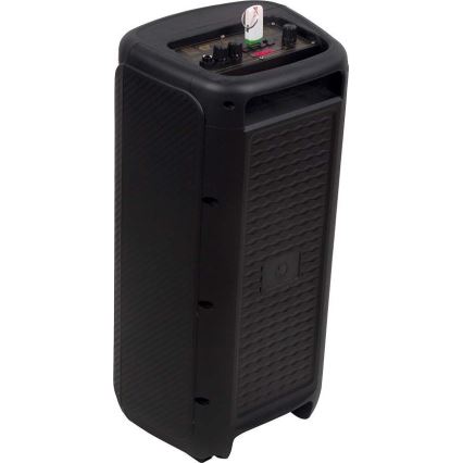 Аккумуляторная колонка со светодиодной RGB-подсветкой с микрофоном 400W/2400 mAh + дистанционное управление